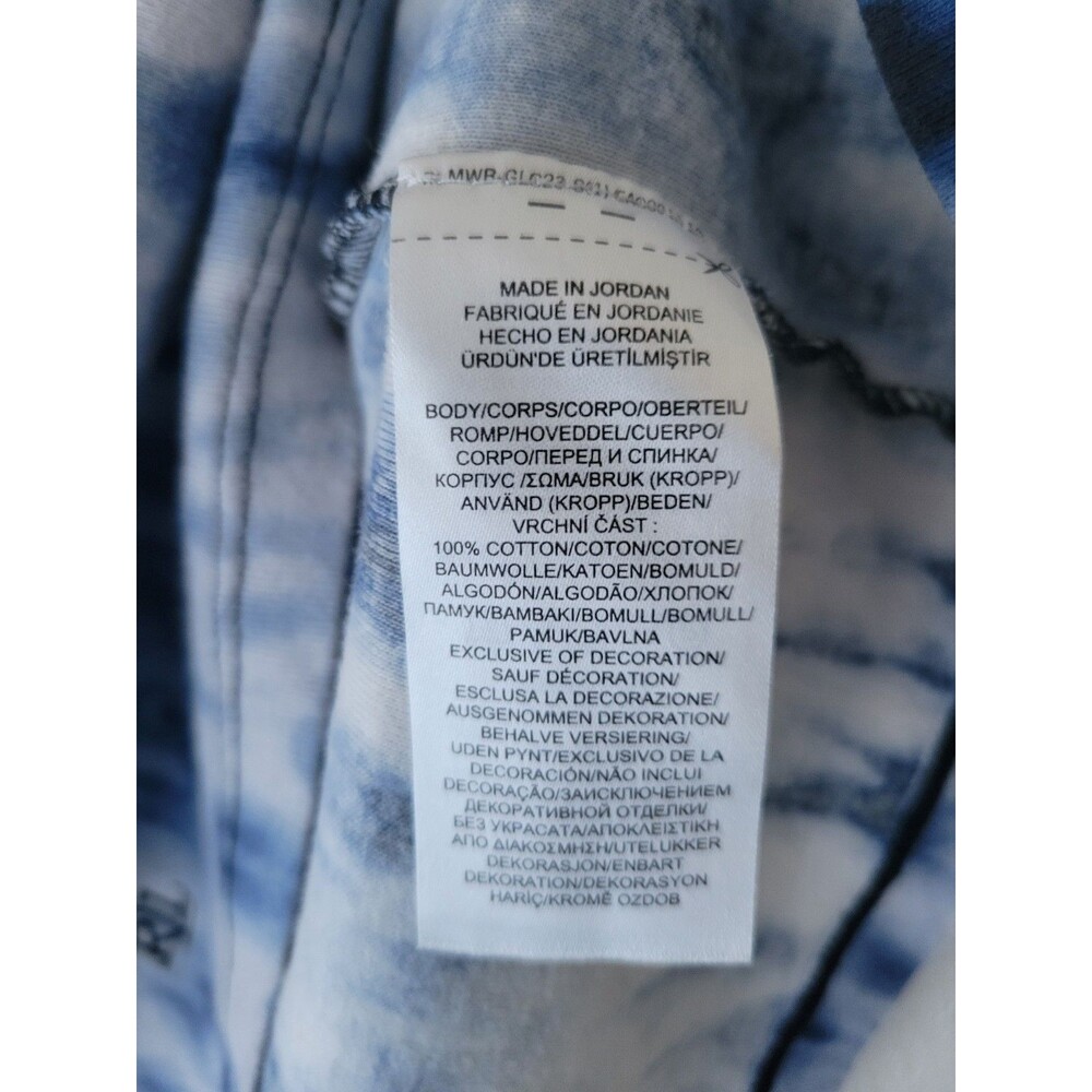 Lauren Ralph Lauren Blue Tie Dye Top Womens Large 100% Cotton Shibori Shirt - Picture 6 of 8